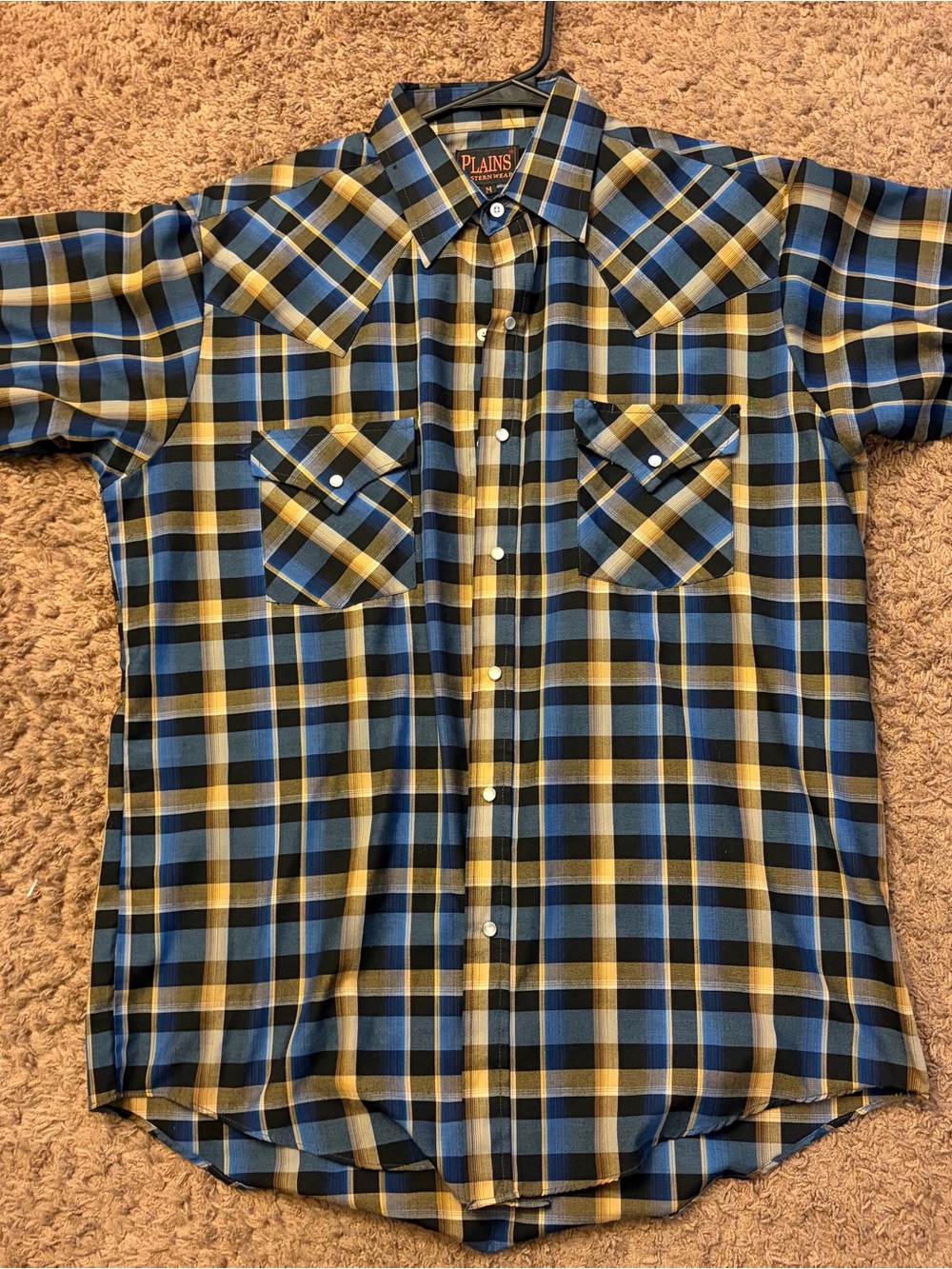 Ely Western Plains “pearl snap” dress shirt VGUC